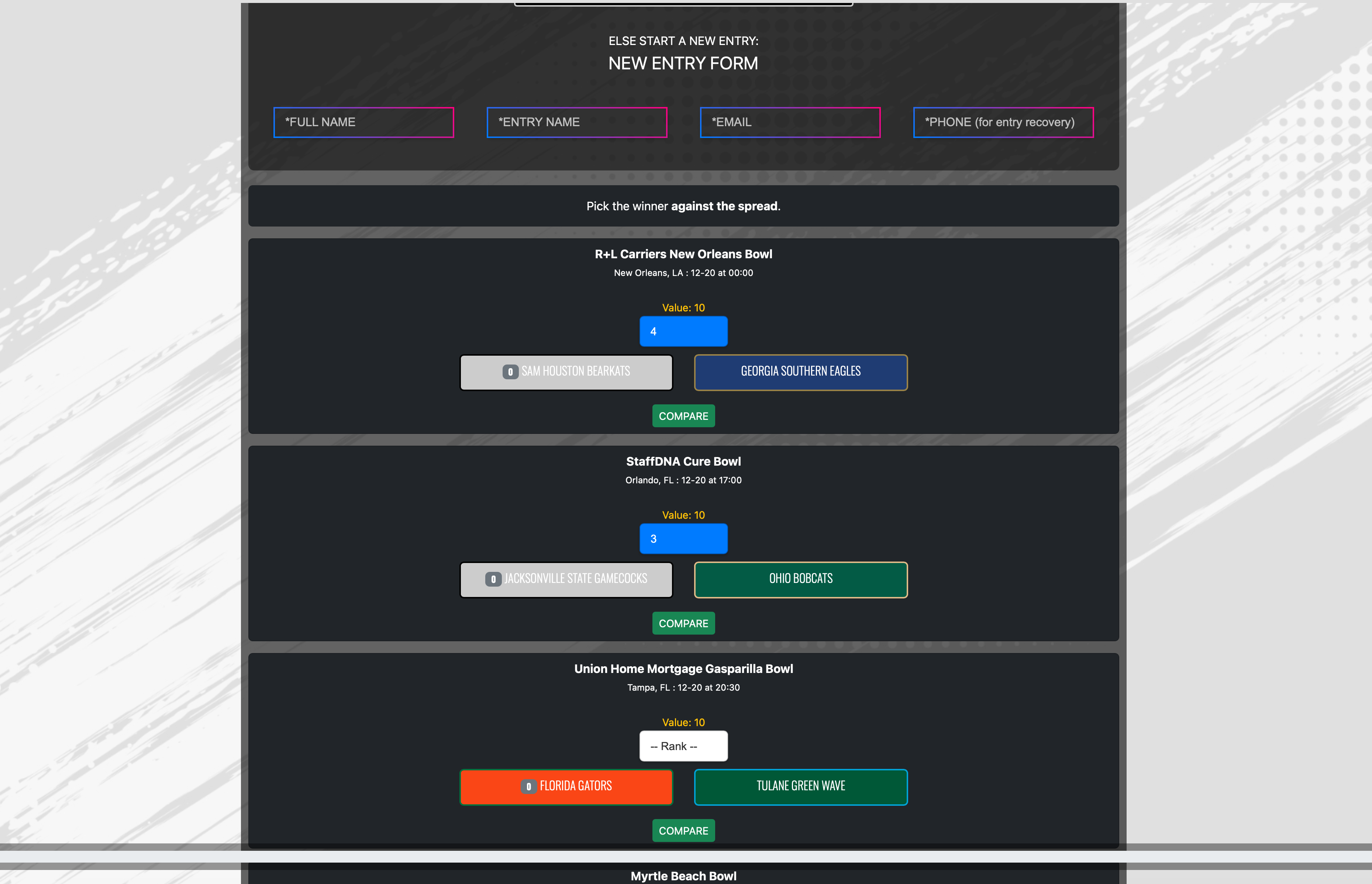 College Bowl Pick'em