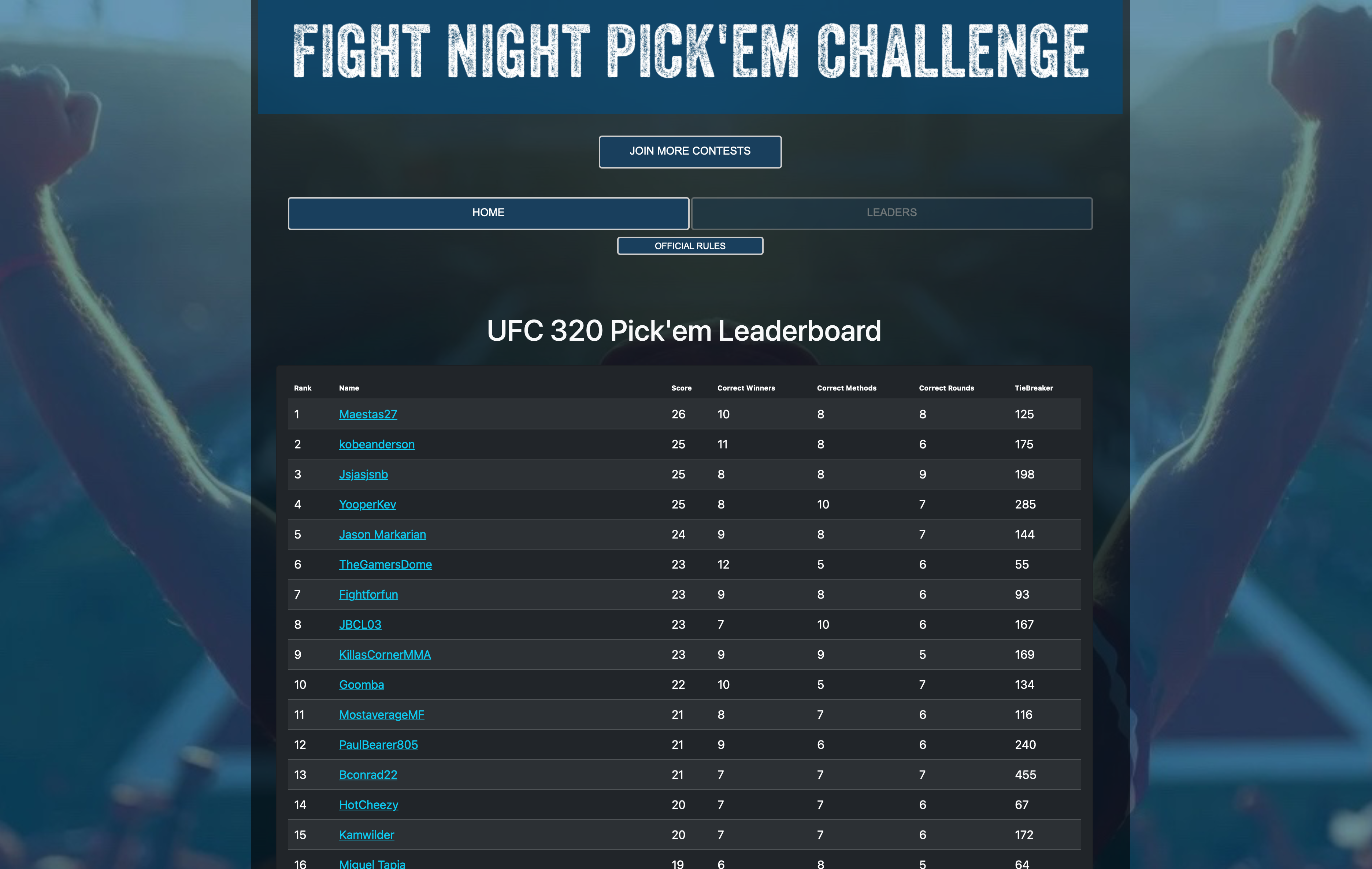 MMA Pick'em